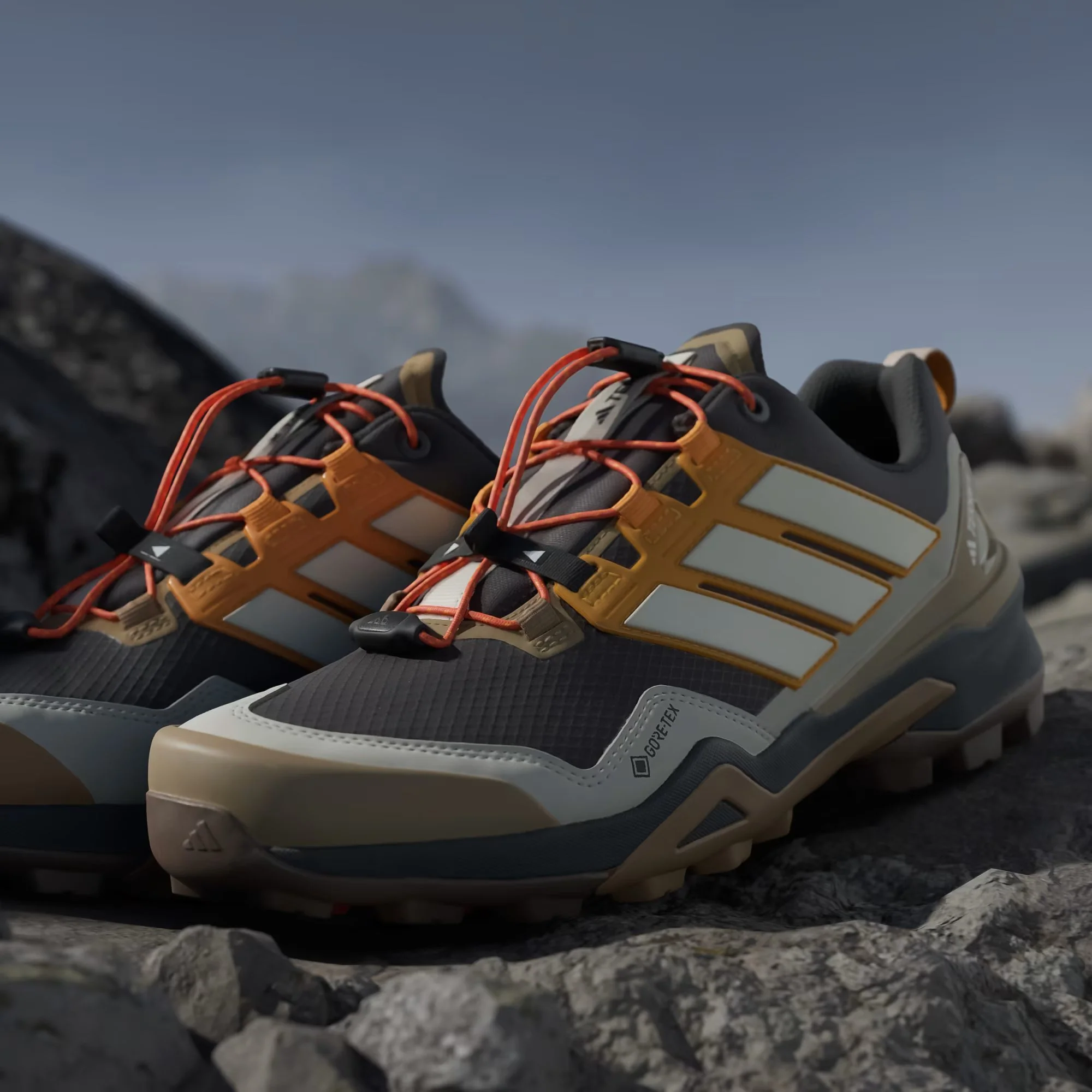 Adidas Terrex Men's Skychaser GORE-TEX Hiking Shoes Carbon/Off White/Pure Tangerine JR3987 - Image 6