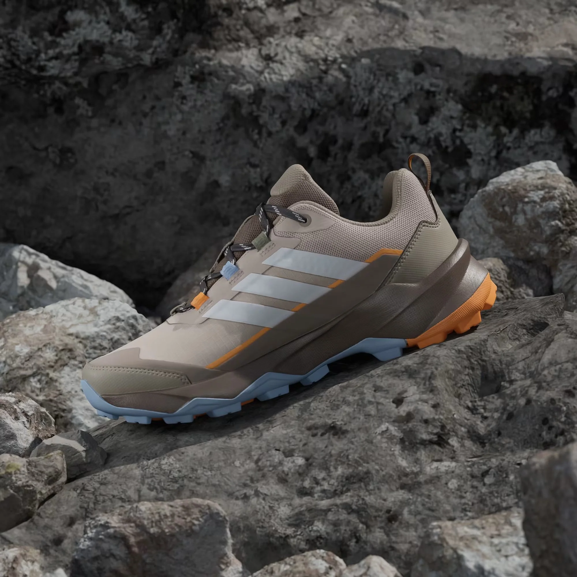 Adidas Terrex Women's Skychaser AX5 GORE-TEX Hiking Shoes Wonder Taupe/Off White/Glow Blue HP7169 - Image 6