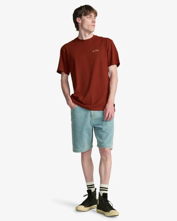 Billabong Men's Arch Wave T-Shirt Fired Red C1SS65BIP2-RZA0 - Image 4