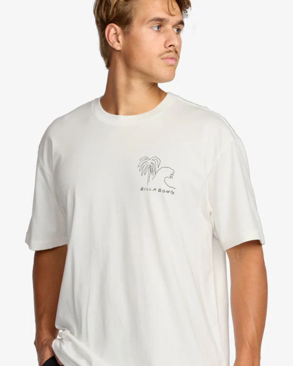 Billabong Men's Scenes Regular T-Shirt Off White 24A353521-OFW - Image 3