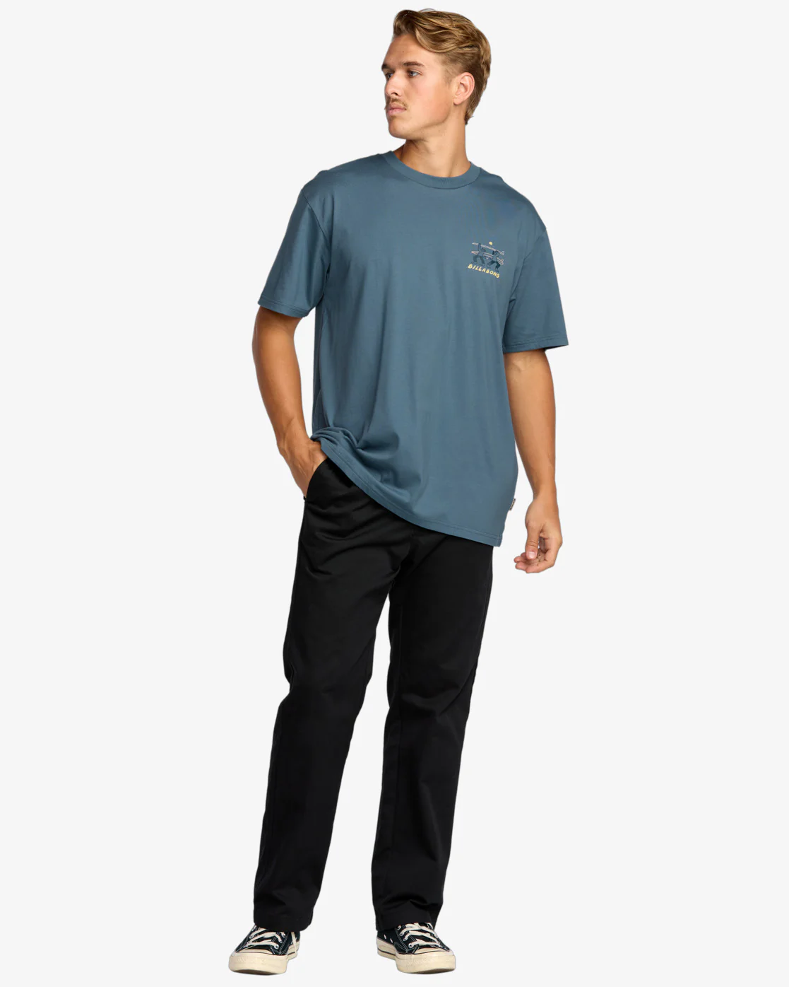 Billabong Men's Split The Peak Reagular T-Shirt Steel Blue 24A353522-SSB - Image 4