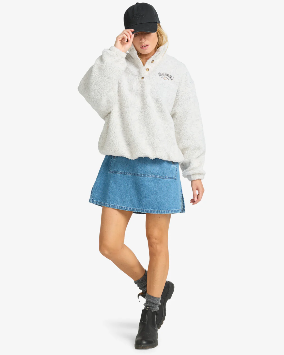 Billabong Women's Run The Road Fleece Whitecap EBJPF00113-WCP - Image 4