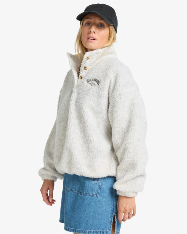 Billabong Women's Run The Road Fleece Whitecap EBJPF00113-WCP - Image 5