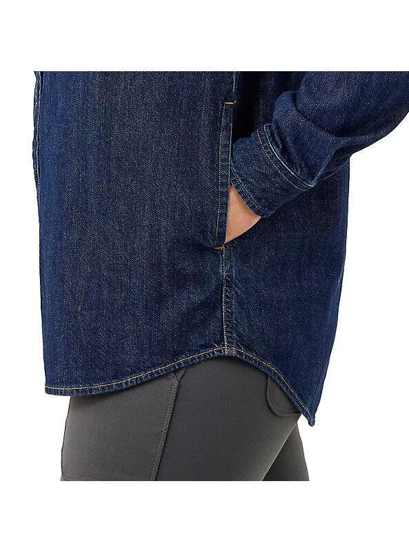 Carhartt Women's Relaxed Fit Denim Long Sleeve Shirt Zion 105492-H85 - Image 3