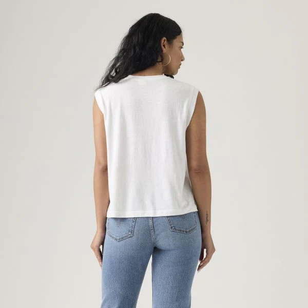 Levi's Women's Boxy Tank Top White A87940001 - Image 3