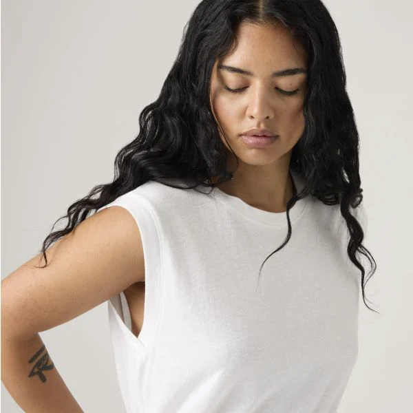 Levi's Women's Boxy Tank Top White A87940001 - Image 4