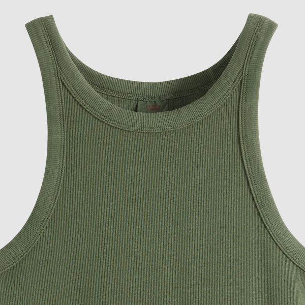 Levi's Women's Essential Racer Tank Top Green A33810034 - Image 5