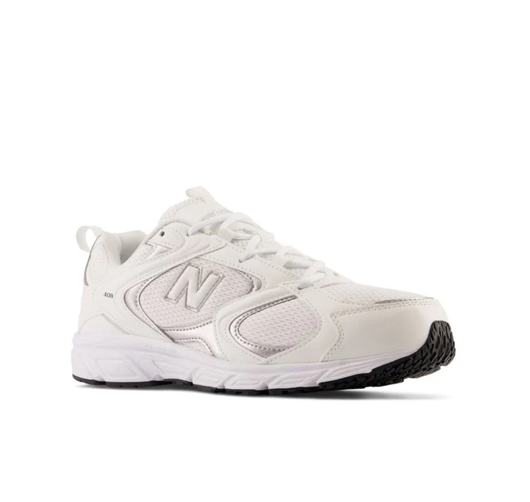 New Balance Women's 408 Shoes White/Silver ML408W - Image 4