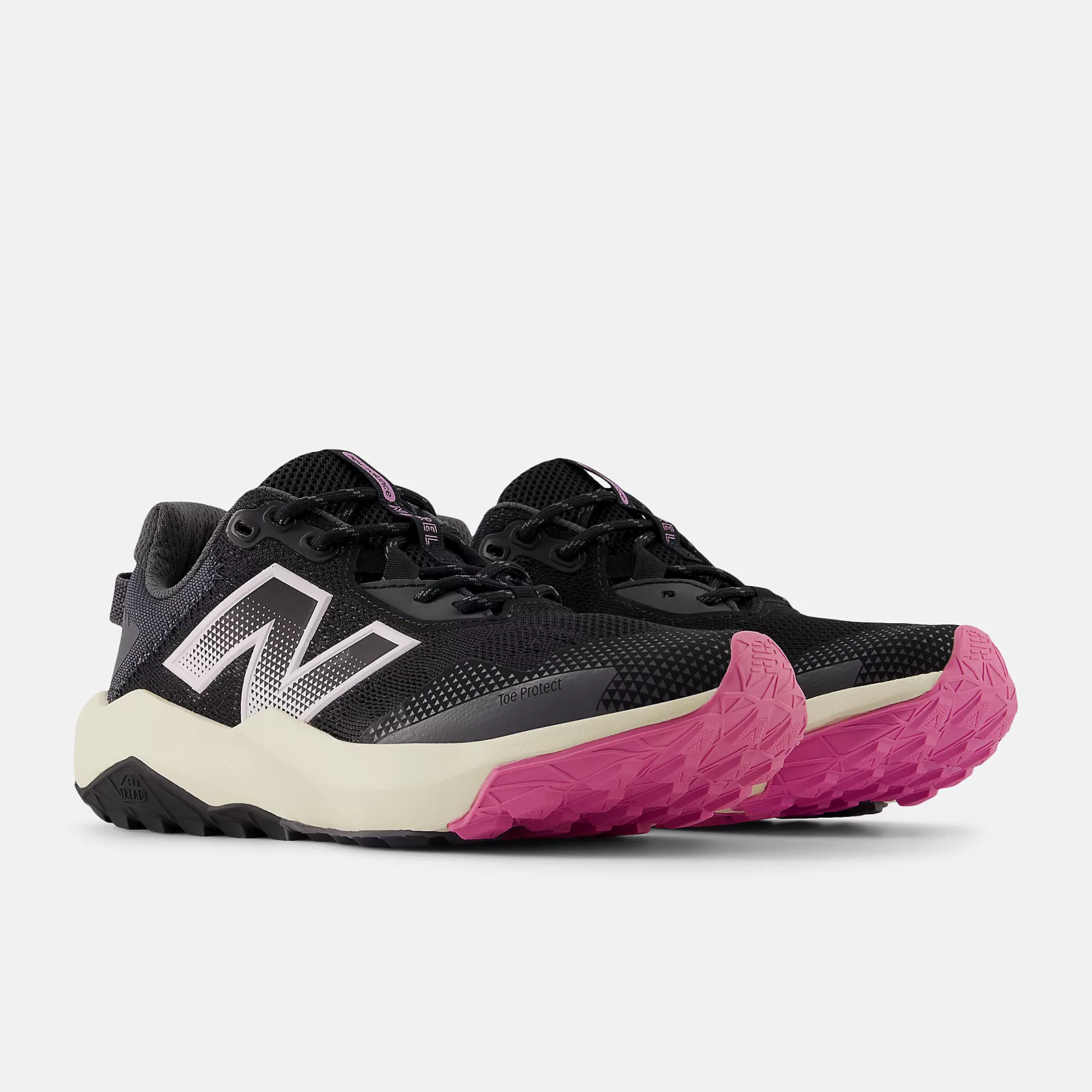 New Balance Women's Dynasoft Nitrel V6 Shoes Black/Pink Granite/Angora WTNTRLP6 - Image 3