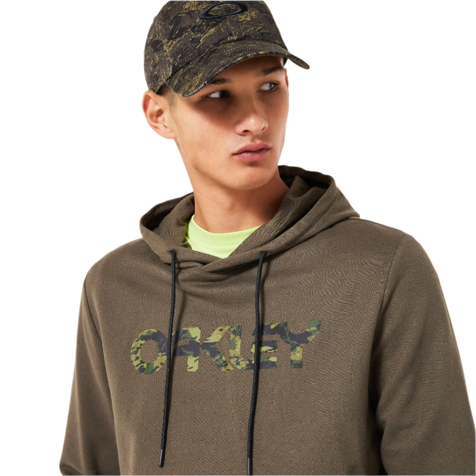 Oakley Men's B1B Po Hoodie Tiger Camo Green FOA402599-BFQ - Image 3