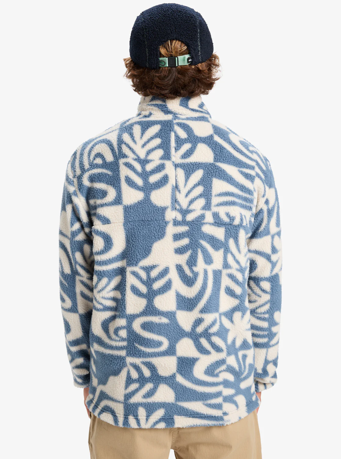 Quiksilver Men's Clean Coast Full Zip Fleece China Blue Desert Checker EQYPF03066-BND6 - Image 3