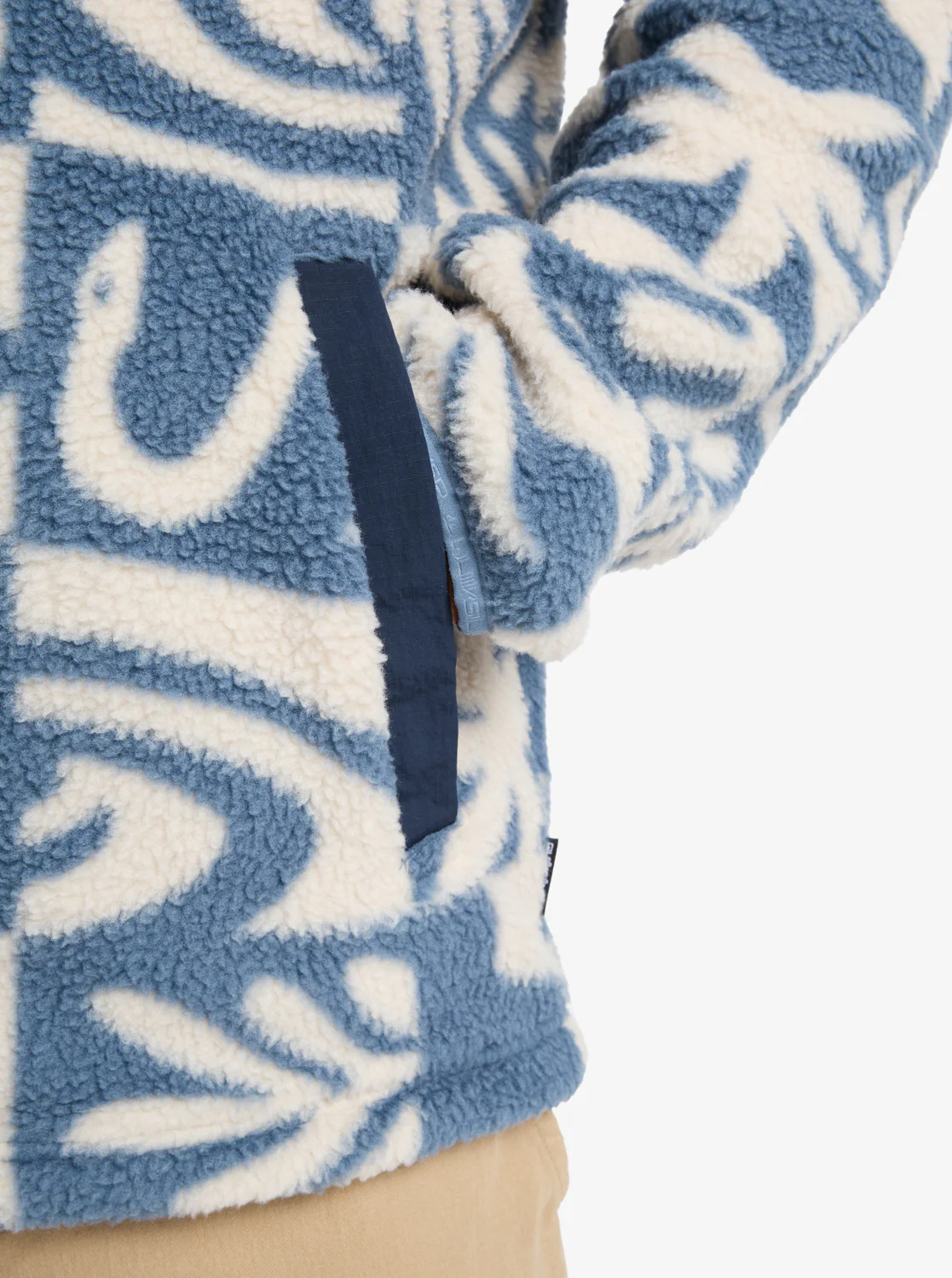 Quiksilver Men's Clean Coast Full Zip Fleece China Blue Desert Checker EQYPF03066-BND6 - Image 8