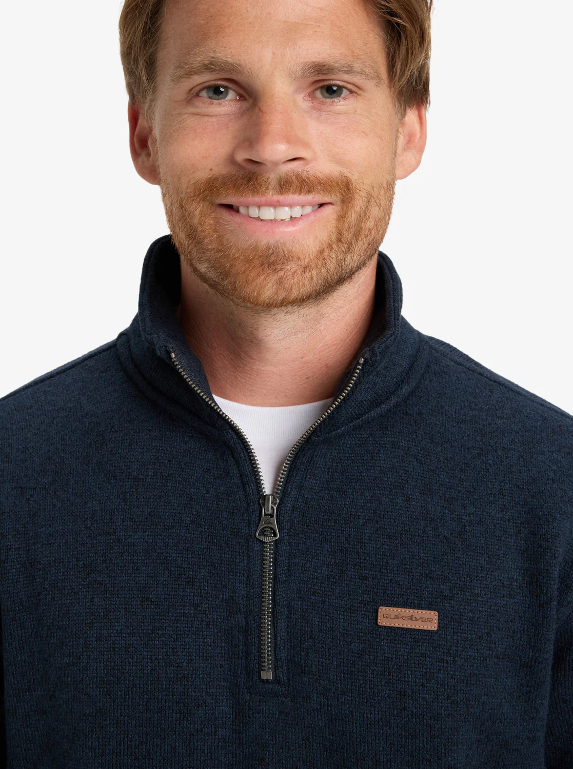 Quiksilver Men's Keller Quarter Zip Fleece Dark Navy Heather EQYFT05114-KTPH - Image 3