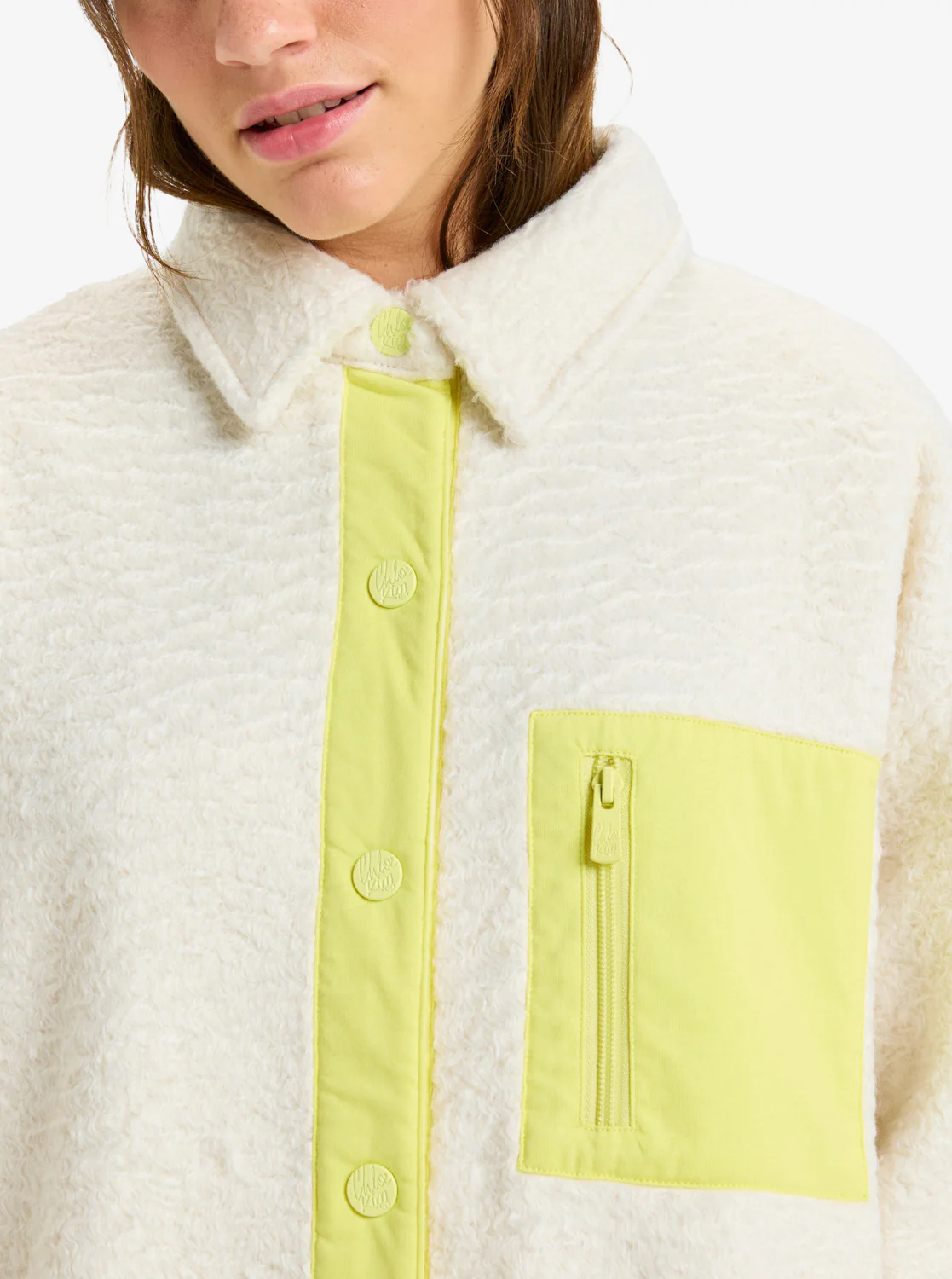 Roxy Women's Chloe Kim Polar Shacket White Cap ERJPF03231-WCF0 - Image 3