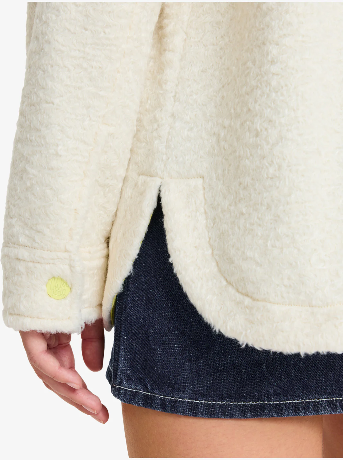 Roxy Women's Chloe Kim Polar Shacket White Cap ERJPF03231-WCF0 - Image 4