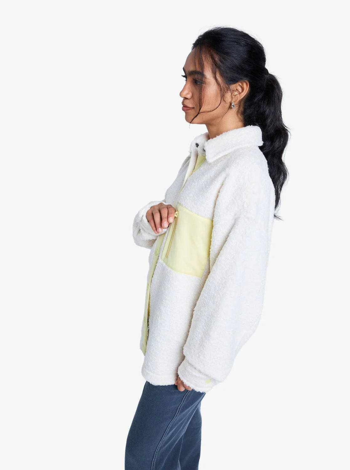 Roxy Women's Chloe Kim Polar Shacket White Cap ERJPF03231-WCF0 - Image 6