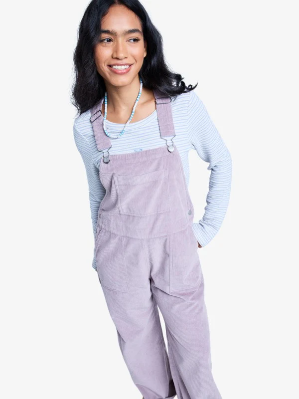 Roxy Women's Trailblazer Overall Cotton Corduroy Dungarees Nirvana ERJWO03022-PJQ0 - Image 3
