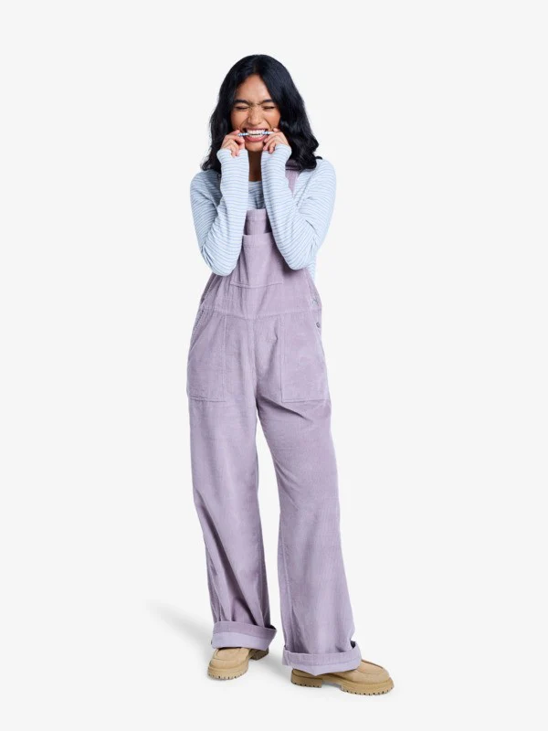 Roxy Women's Trailblazer Overall Cotton Corduroy Dungarees Nirvana ERJWO03022-PJQ0 - Image 6