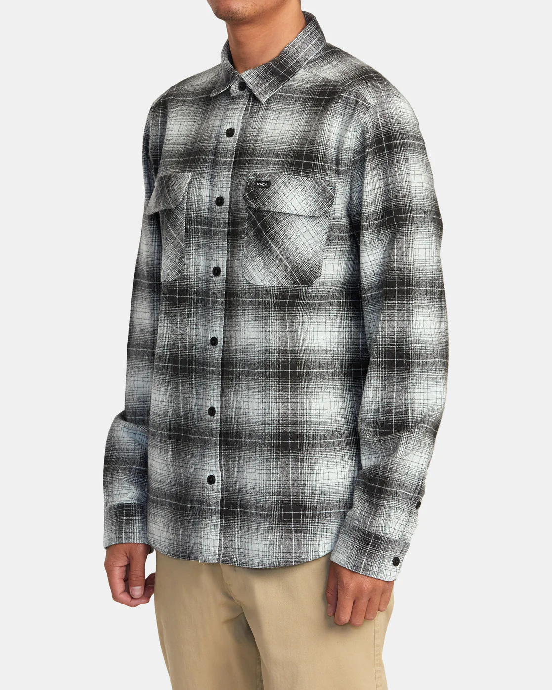 RVCA Vesuvio Flannel Shirt Green Tea F1SHRTRVF2-0134 - Image 3