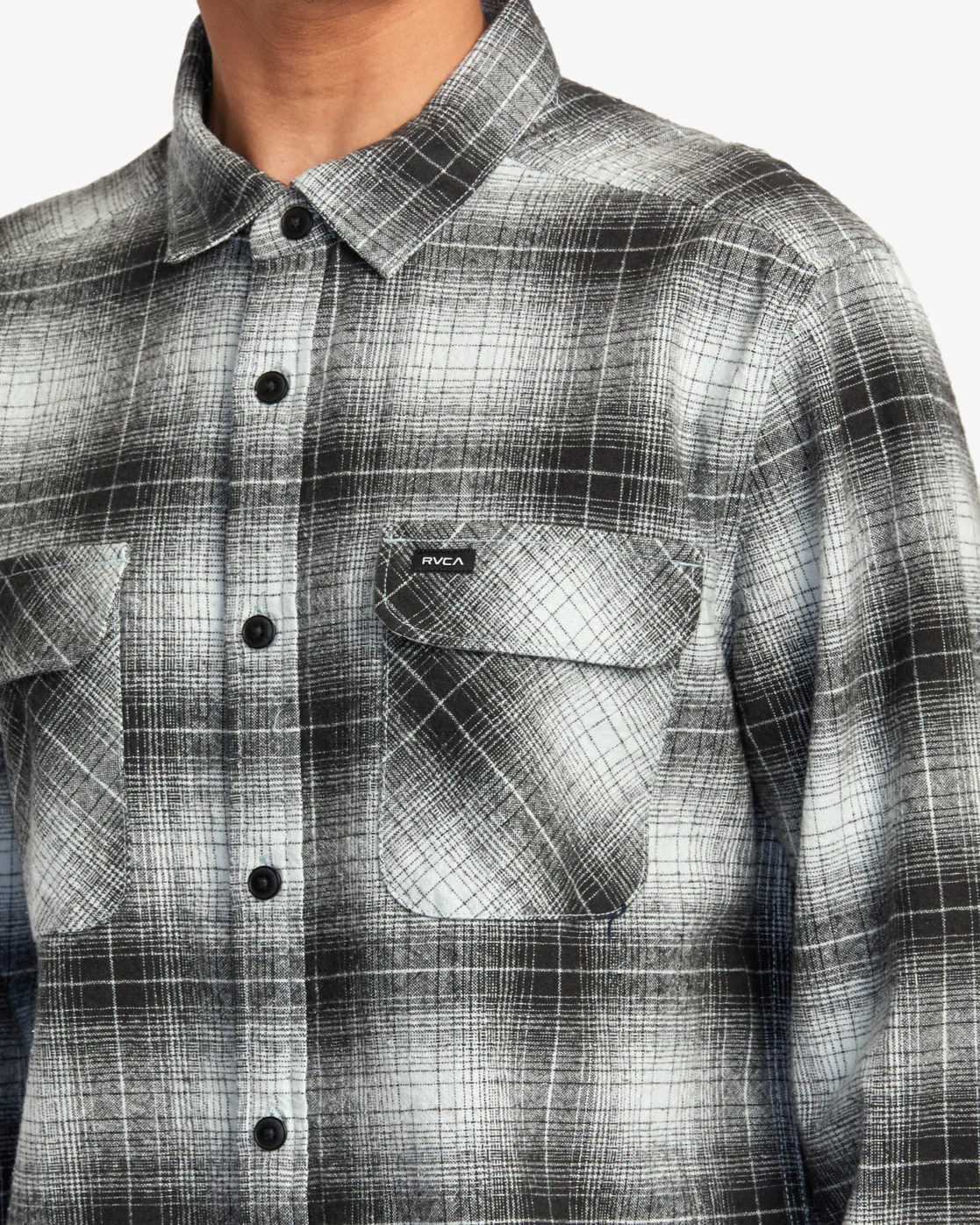 RVCA Vesuvio Flannel Shirt Green Tea F1SHRTRVF2-0134 - Image 5