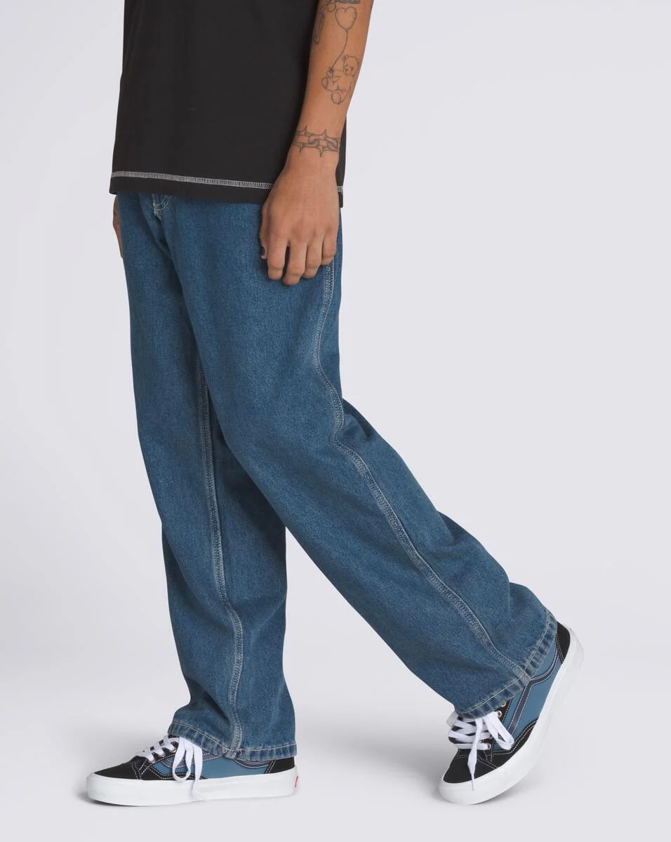 Vans Men's Skate Check-5 Loose Denim Pants Vintage Indigo VN000KXMAHU - Image 6