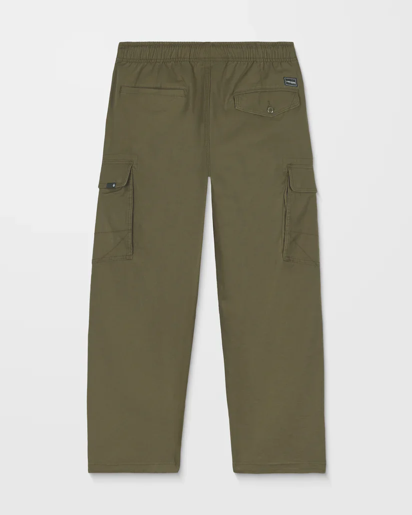 Volcom Men's Billow Tapered Elastic Waist Cargo Pants Sage Leaf A1232407-SLE - Image 7