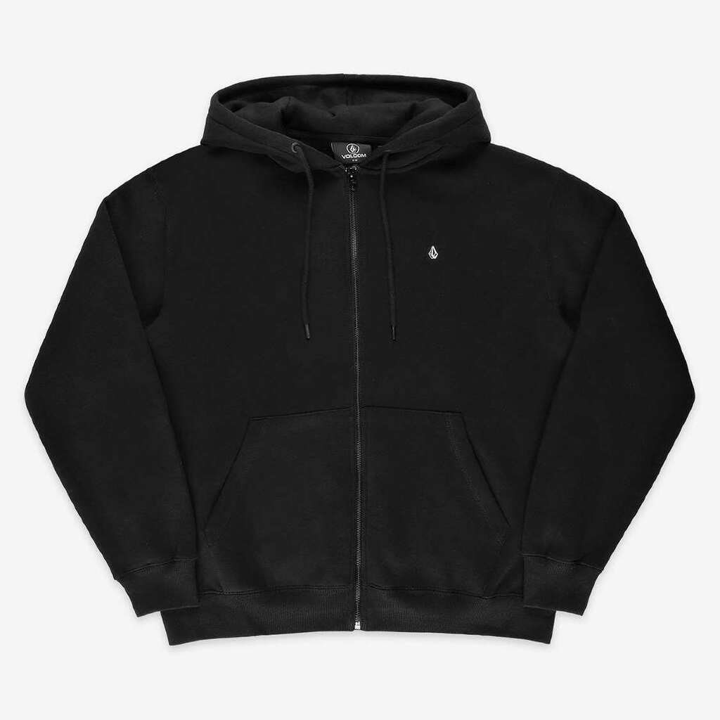 Volcom Men's Single Stone Zip Hoodie Black A4832500-BLK - Image 4