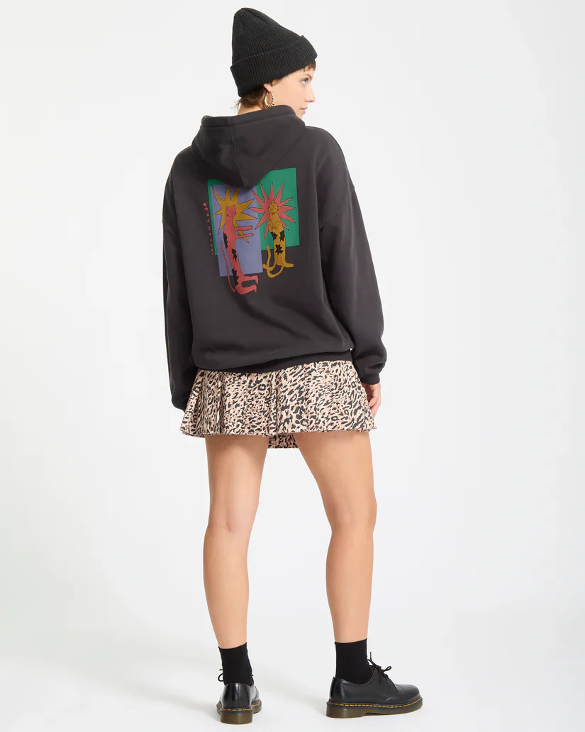 Volcom Women's Radical Daze Hoodie Black B4132509-BLK - Image 4
