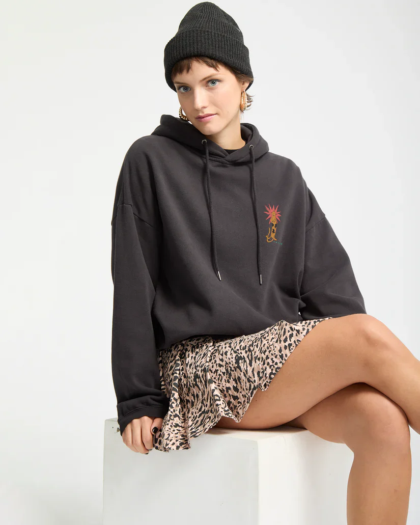 Volcom Women's Radical Daze Hoodie Black B4132509-BLK - Image 6