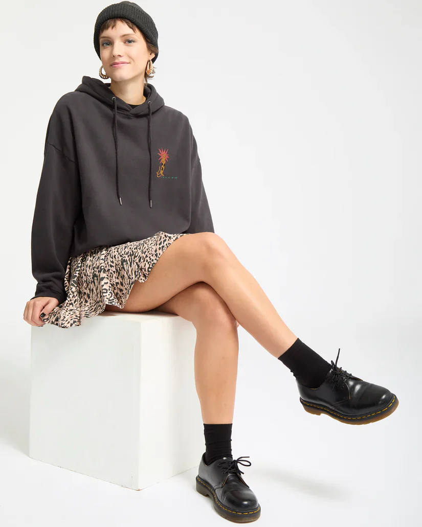Volcom Women's Radical Daze Hoodie Black B4132509-BLK - Image 7