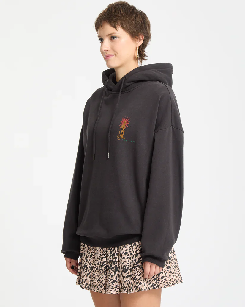Volcom Women's Radical Daze Hoodie Black B4132509-BLK - Image 9