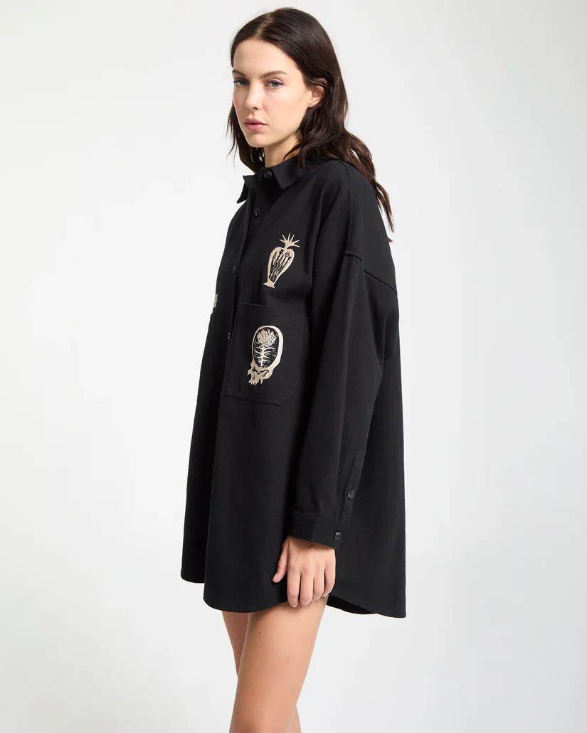 Volcom Women's Vaderetro Dress Black B1332511-BLK - Image 5