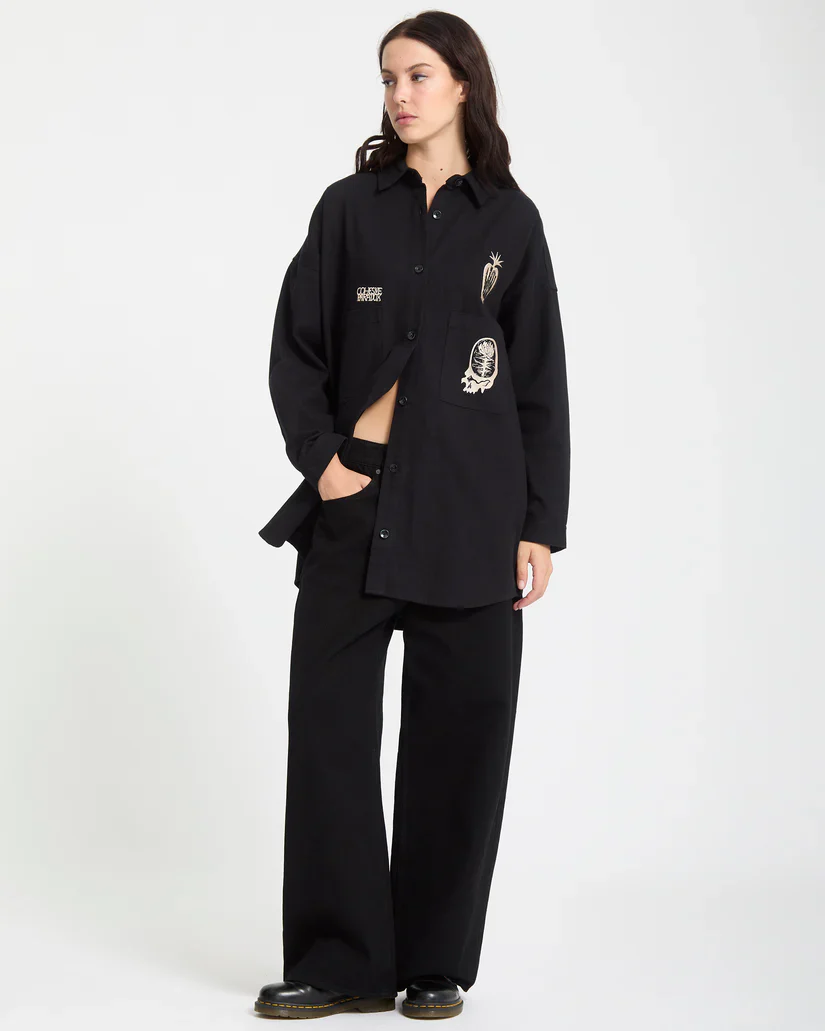 Volcom Women's Vaderetro Dress Black B1332511-BLK - Image 6